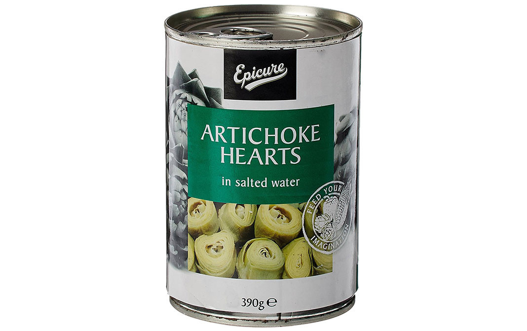 Epicure Artichoke Hearts In Salted Water   Tin  390 grams